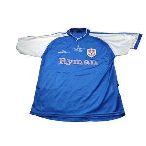 VTG Millwall FC Jersey Mens XL Blue 2004 FA Cup Final Ryman Lions Soccer Shirt